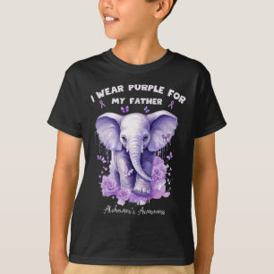 Elefant Ich trage Lila für meinen Vater Heimerheim T-Shirt