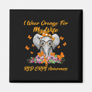 Elefant Ich Trage Orange Für Meine Frau Rsd Crps B Magnet
