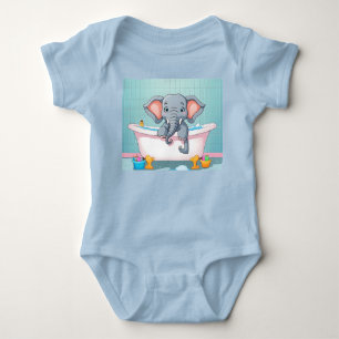 Elefant im Bad Baby Strampler