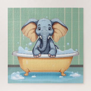 Elefant im Bad Puzzle