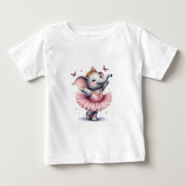 Elefant im Ballett Baby T-shirt (Vorderseite)