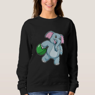 Elefant im Bowling mit Bowlingball Sweatshirt