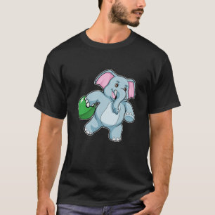 Elefant im Bowling mit Bowlingball T-Shirt