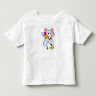 Elefant im Hockey mit Hockeyschläger Kleinkind T-shirt