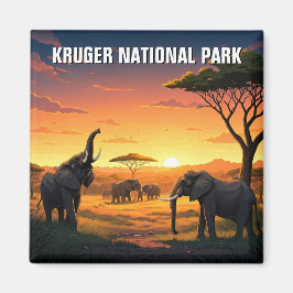 Elefant im Krüger Nationalpark Südafrika Magnet