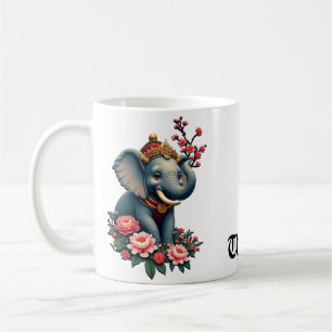 Elefant im Meer ​ ​ Blume Kaffeetasse