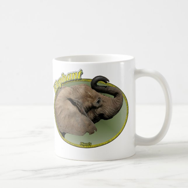 Elefant im Oval Tasse (Rechts)