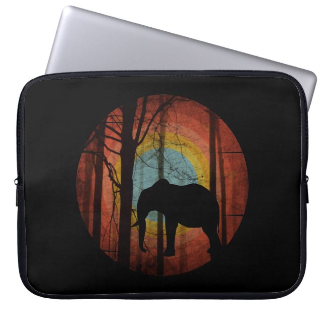 ELEFANT IM WALD FORST LAPTOPSCHUTZHÜLLE (Vorderseite)