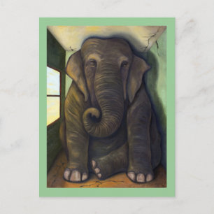 Elefant im Zimmer Postkarte