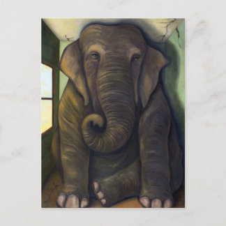 Elefant im Zimmer Postkarte