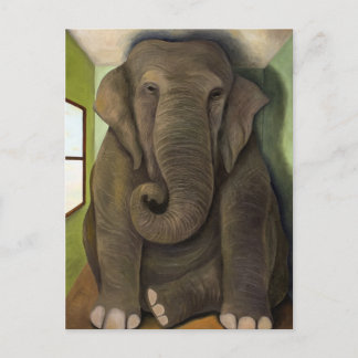 Elefant im Zimmer Postkarte