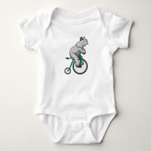 Elefant im Zirkus mit Fahrrad Baby Strampler