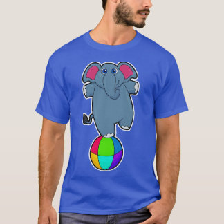Elefant im Zirkus mit Zirkusball T-Shirt