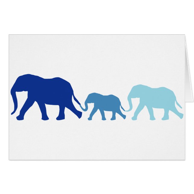 Elefant in Blau (Vorderseite (Horizontal))