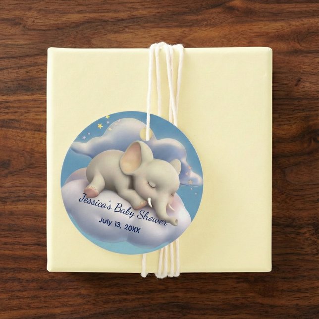 Elefant in der Wolkendusche Geschenkanhänger (Von Creator hochgeladen)