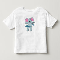 Elefant in Fitness mit Reifen der Fitness