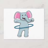 Elefant in Fitness mit Reifen der Fitness