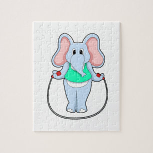 Elefant in Fitness mit Skipping rope.PNG Puzzle