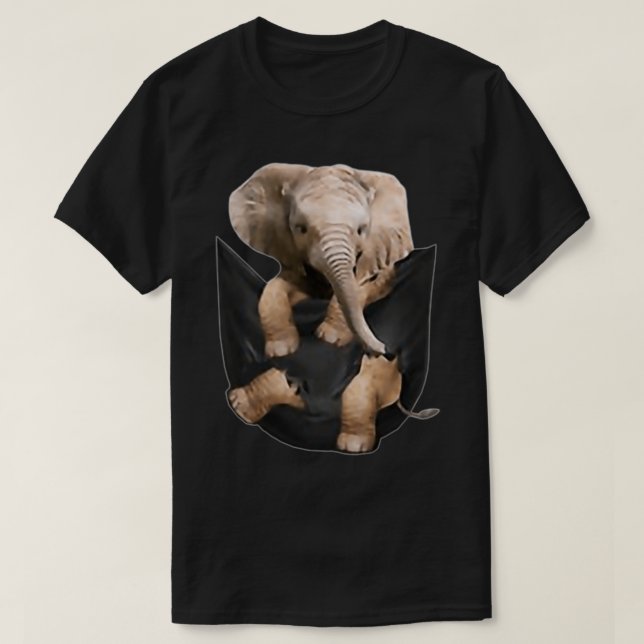 Elefant in Pocket Funny Elephant Lover Geschenke T-Shirt (Design vorne)