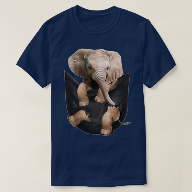 Elefant in Pocket Funny Elephant Lover Geschenke T-Shirt (Design vorne)