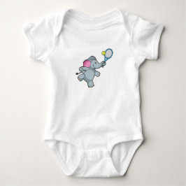 Elefant in Tennis mit Tennisschläger Baby Strampler