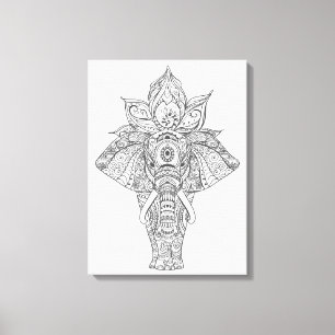 Elefant inspirierte 11 leinwanddruck