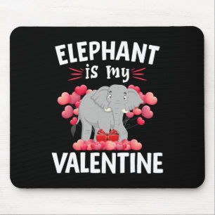 Elefant ist mein Valentinstag glücklicher Valentin Mousepad