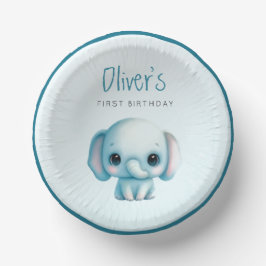 Elefant Junge 1. Geburtstag Pappteller