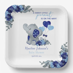 Elefant Jungen Baby Shower Pappteller