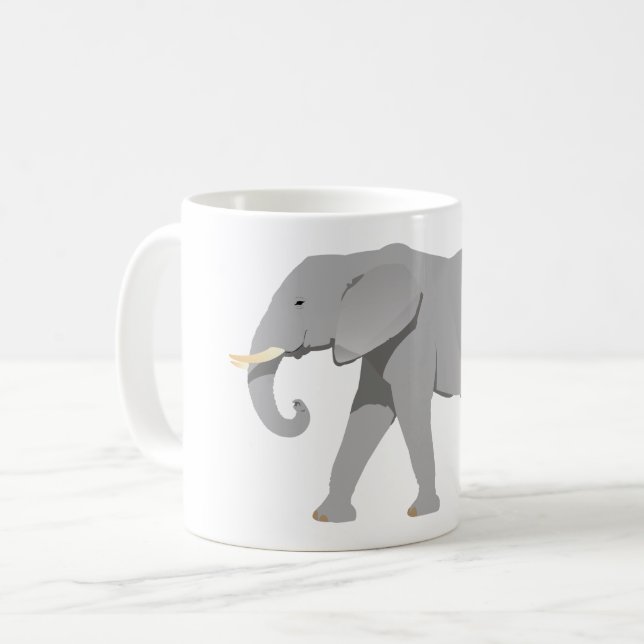 Elefant Kaffeetasse (Vorderseite Links)