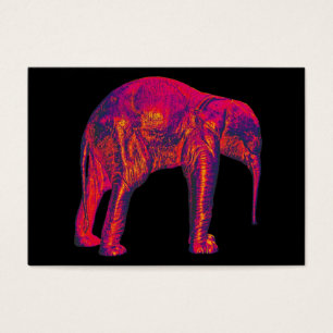 Elefant-Kalb, rot/Rosa, Schwarz-Rückseite
