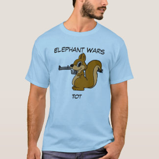 Elefant kämpft kurzes Hülsen-Shirt - Tot T-Shirt
