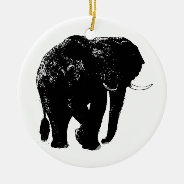 Elefant Keramik Ornament (Vorne)