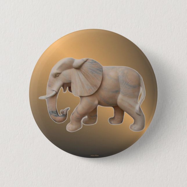 Elefant-Knopf Button (Vorderseite)