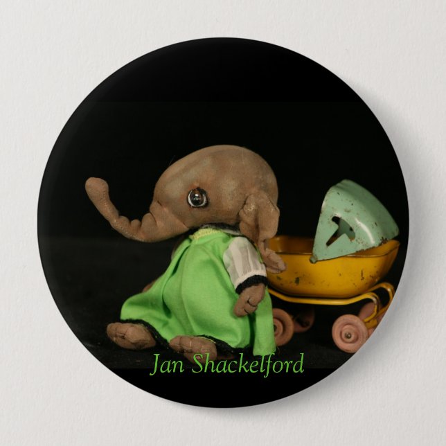 Elefant-Knopf Mumfie Jan.s Shackelford Button (Vorderseite)