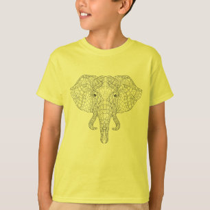 Elefant-Kopf-Gekritzel 2 T-Shirt