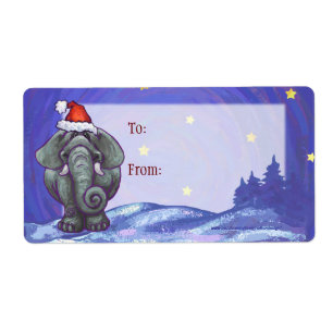 Elefant-Kunst-Weihnachtsgeschenk-Aufkleber