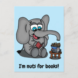 Elefant lesen: Ich bin Nackte für Bücher Postkarte