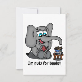 Elefant lesen: Ich bin Nackte für Bücher Save The Date
