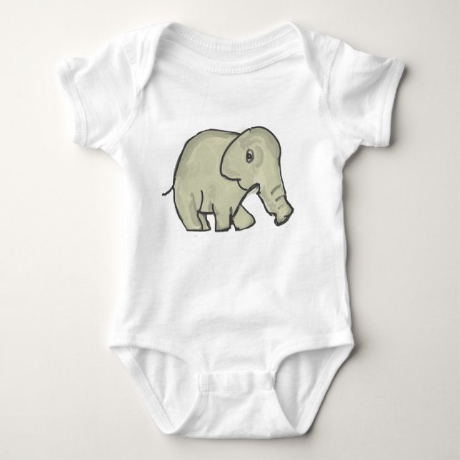 Elefant-Liebe Baby Strampler (Vorderseite)