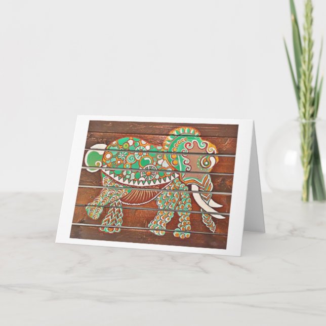 Elefant-Liebe Karte (Vorderseite)