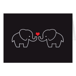 Elefant-Liebe-Karte