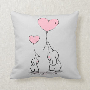 Elefant-Liebe Kissen