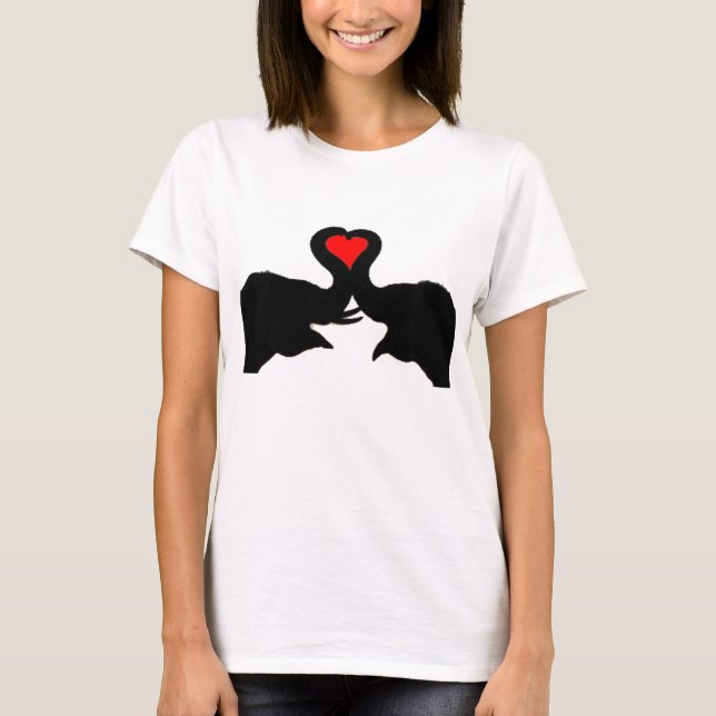 Elefant-Liebe-Mädchent-stück T-Shirt (Vorderseite)