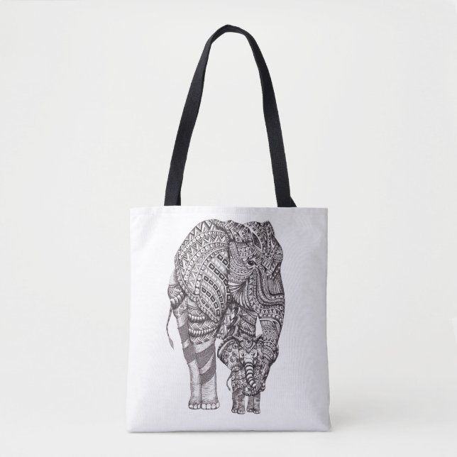 Elefant-Liebe-Taschen-Tasche (Vorderseite)