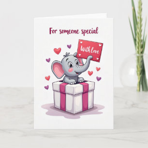 Elefant Liebesgeschenkkarte Karte