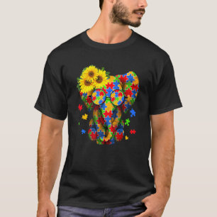 Elefant Liebespuzzle Lustige Autismus-Bekleidung T-Shirt