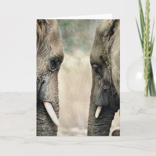 Elefant-Liebhaber-Kunst-Geschenke Karte (Vorderseite)