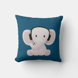 Elefant liebt Musik Kissen