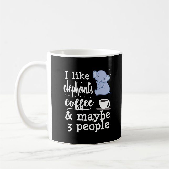 Elefant Lover Funny Gabe Kaffee Lover Kaffeetasse (Links)